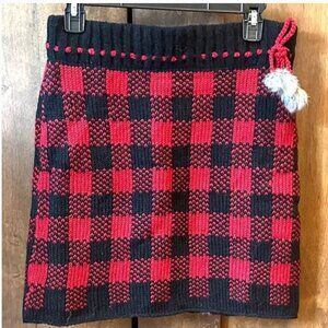 LAUNDROMAT CHECK WOOL MINI SKIRT MEDIUM NWOT
